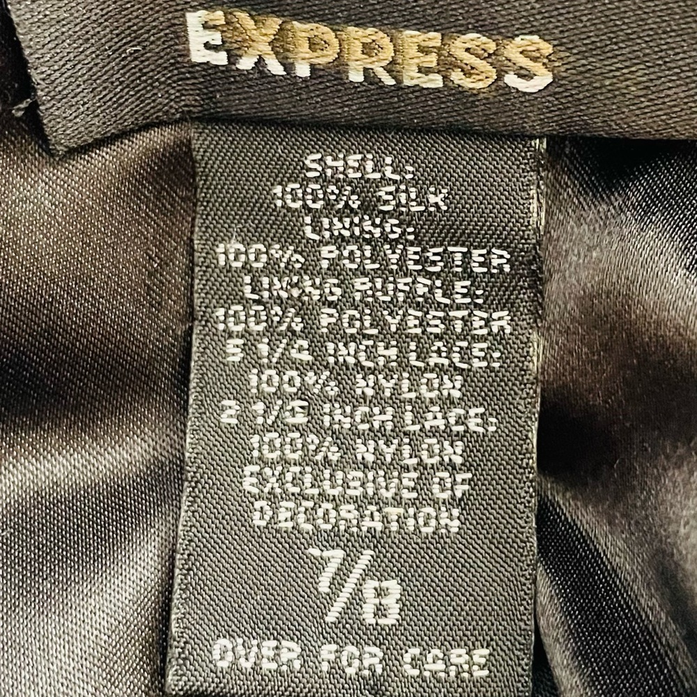 Vintage Express 100% Silk, Lace and tulle Midi Black Skirt - Picture 10 of 13